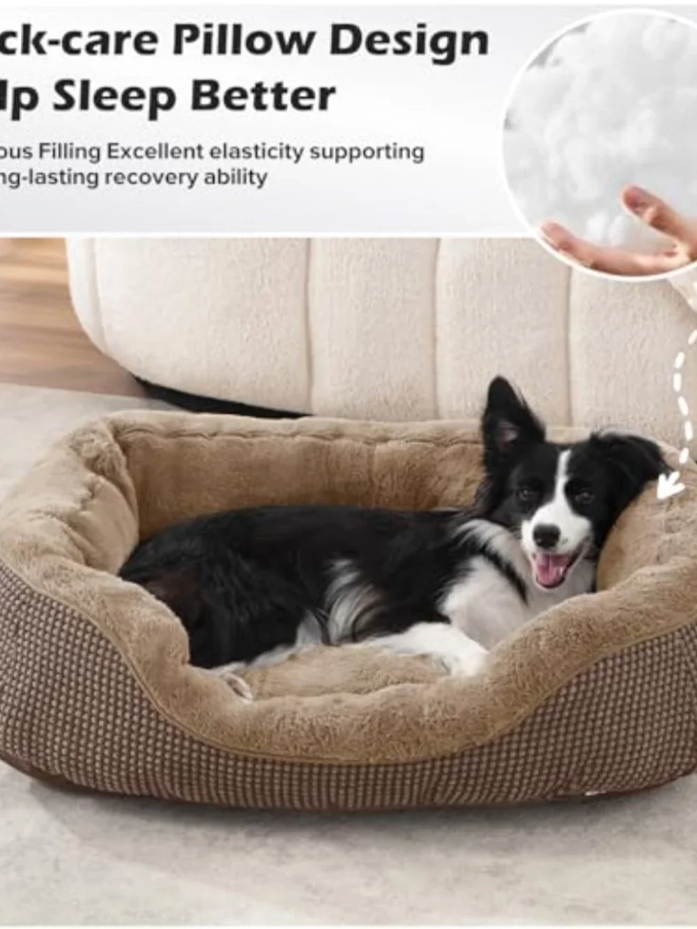 New Dog Bed Medium Size, Orthopedic Warming Soft Calming Sleeping Durable